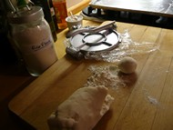 Making rice bread tortilla press gf.jpg